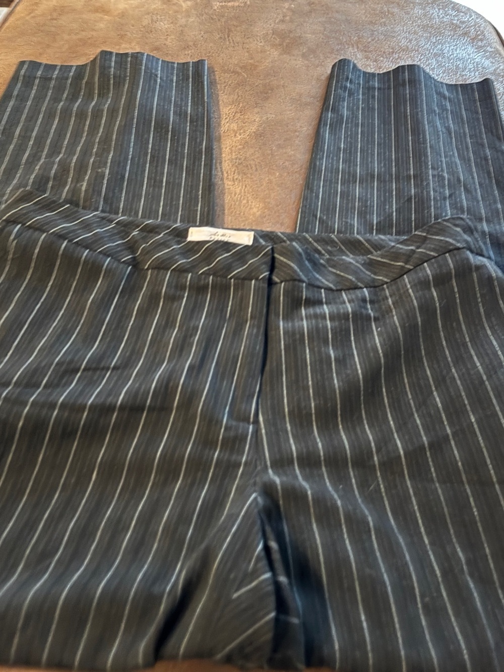 i.e. Petite Ladies Pinstripe Dress Pants - Black with Light Stripes Sz 10P